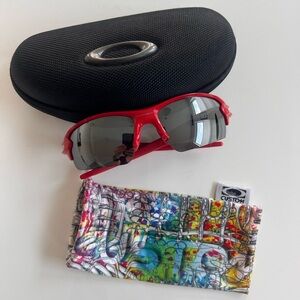 Custom Red Oakley Flak 2.0 Sunglasses